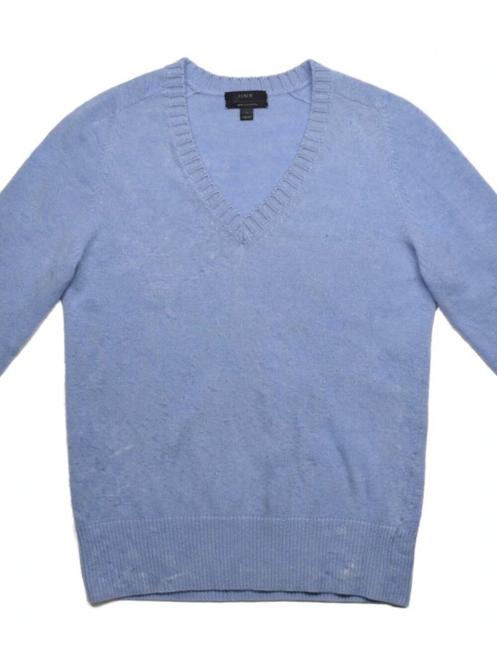 J.Crew Light Blue Cashmere V-Neck Sweater Mens M